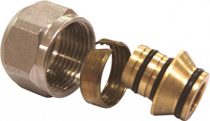 Соединитель обжимной KROMWELL EU.ST3287030 16x2x34_k, 3/4