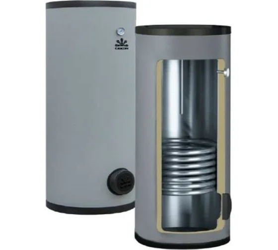 Бойлер напольный B02 400 л, с 2-я ТО, 51/23 кВт, INOX, Gekon