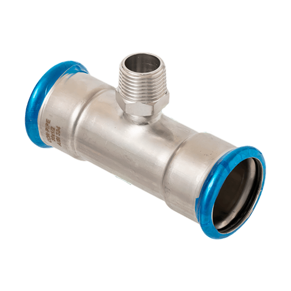 Пресс-тройник 90&deg; CON-PIPE PRESSINOX НР OD 28xR1"х28 (DN 25xR1"х25) AISI 304