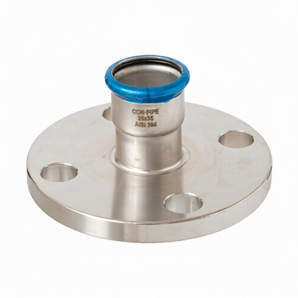 Пресс-муфта CON-PIPE PRESSINOX с переходом на фланец OD 18 (DN 15) AISI 304