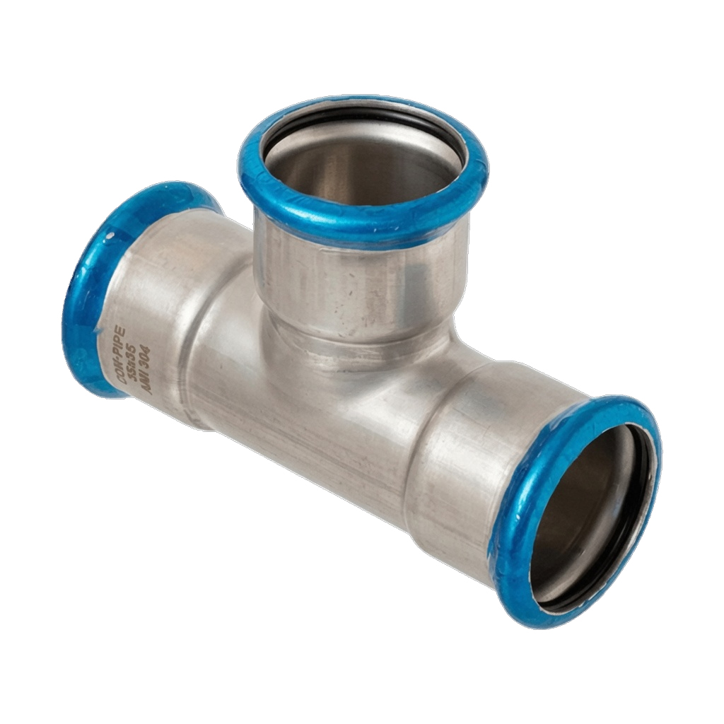 Пресс-тройник CON-PIPE PRESSINOX равнопроходной OD 35х35х35 (DN 32х32х32) AISI 304