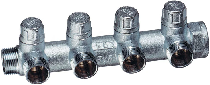 Коллектор FAR FK 3463 C104, M24x19, 1", 4 выходов