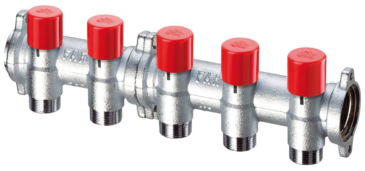 Коллектор FAR FK 3918 13404, евроконус, 1" x 3/4", 4 выходов