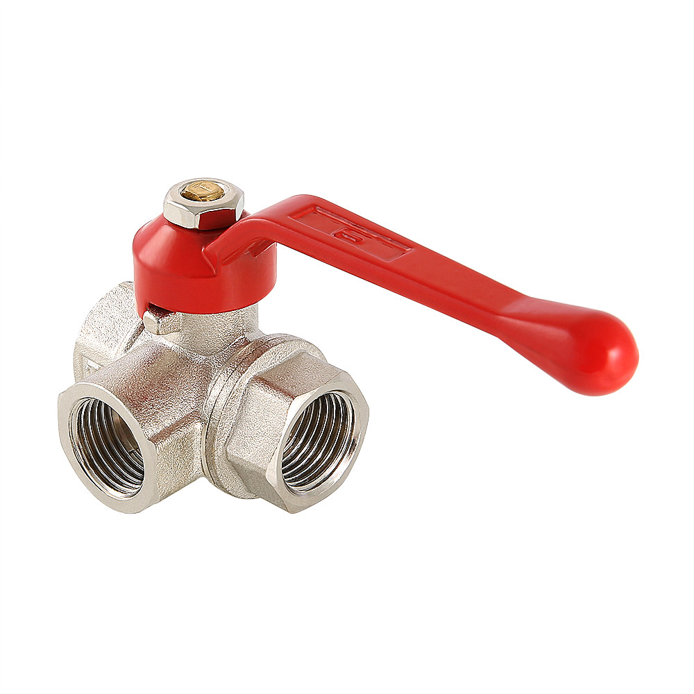 Кран шаровой трехходовой, тип Т 1/2" вн.-вн.-вн VALTEC