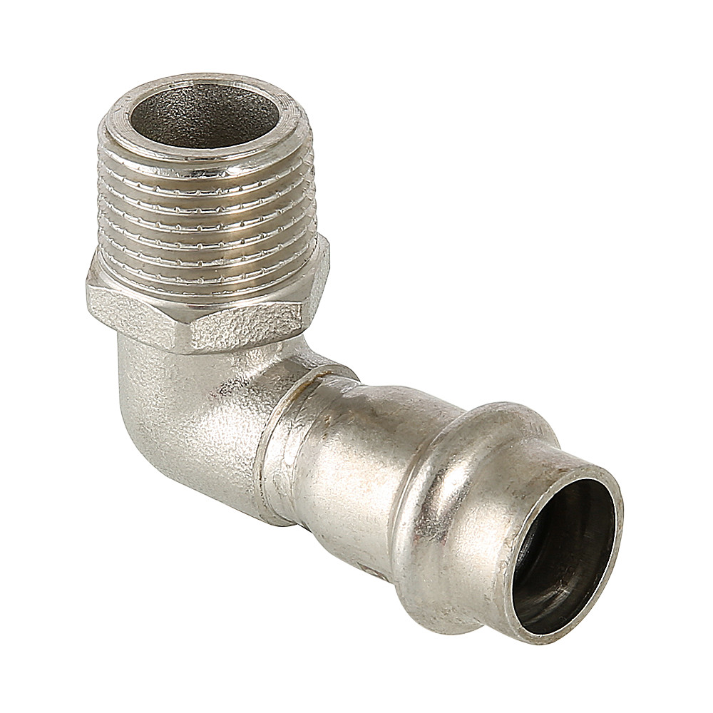 Угольник 90&deg; с наружную резьбу нержавеющая сталь 22х3/4" VALTEC