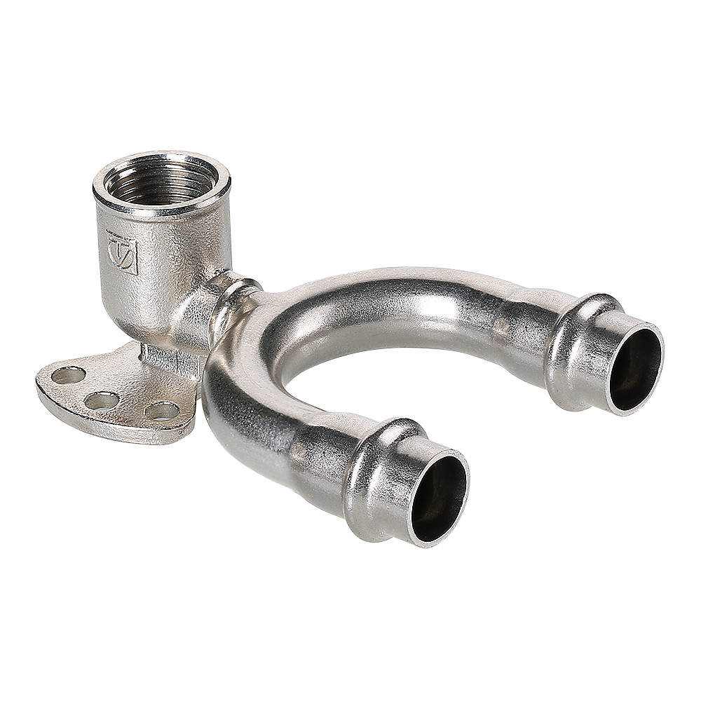 Водорозетка проходная нержавеющая сталь 15х1/2" VALTEC