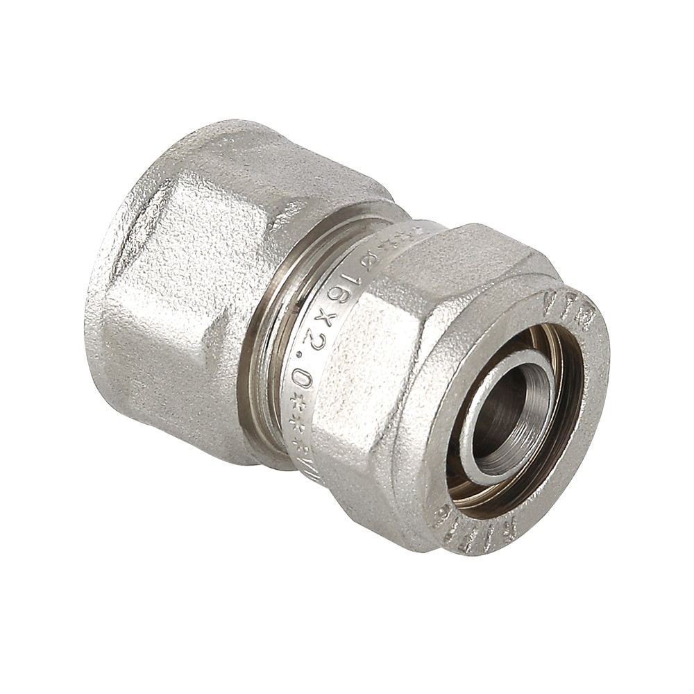 Соединитель обжимной с переходом на вн. р. 16х1/2" VALTEC